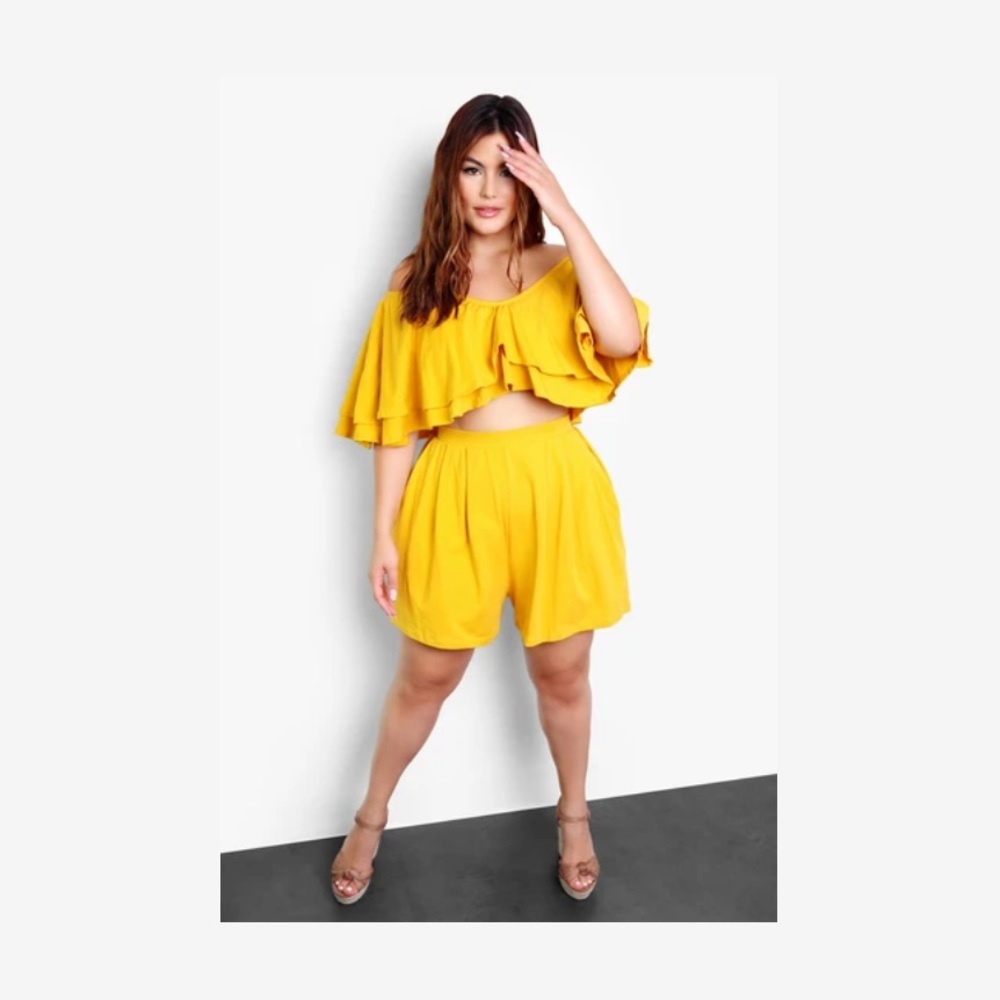 Yellow Flare Shorts